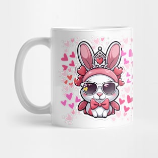 Sweetheart Sovereign: Queen Bunny's Valentine's Vibes Mug